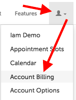 "Account Billing" option