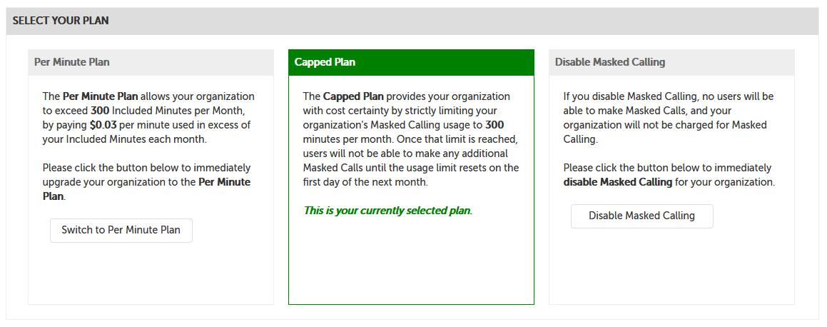 Plan selection